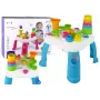 LEAN TOYS Mesa de Aprendizagem Interativa com Pista de Bolas e Escorrega Azul