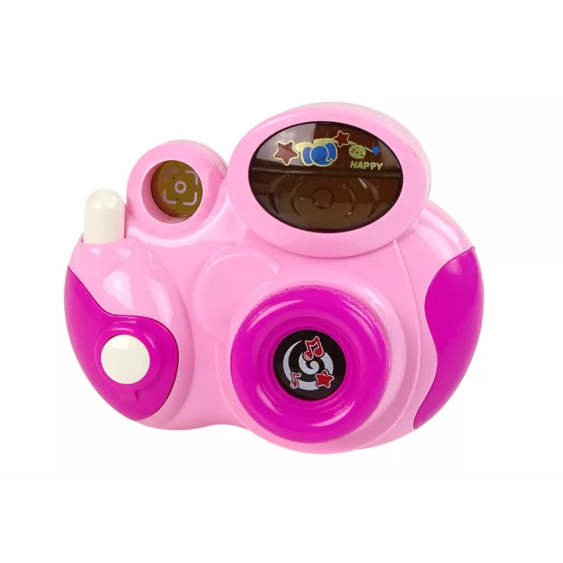 LEAN TOYS Máquina fotográfica interativa para bebés com melodias de luz e som, cor rosa