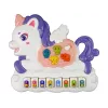 LEAN TOYS Piano Interativo Unicórnio Sons de Animais Melodias Branco
