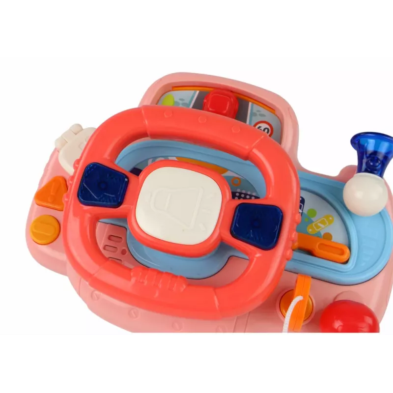 LEAN TOYS Volante Rosa Interativo Simulador de Condução Multifuncional