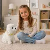 LEAN TOYS Cão de Peluche Interativo com Pelo Macio, Caniche, Fazer Festas na Cabeça e Descobrir Funções