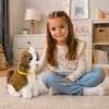 LEAN TOYS Cão de Peluche Interativo com Pelo Macio, Raça Shih Tzu