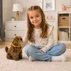 LEAN TOYS Cão de Peluche Interativo com Pelo Macio - Faça Festas na Cabeça e Aprenda as suas Funções