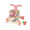 LEAN TOYS Andador interativo e mesa de atividades 2 em 1 rosa