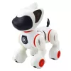 Cão robô interativo LEAN TOYS com comando, luz e som, branco-laranja