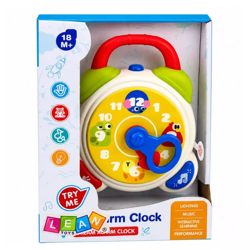 LEAN TOYS Despertador sensorial interativo para bebés com luz e som - design de raposa, recarregável por USB-C
