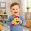 LEAN TOYS Despertador sensorial interativo para bebés com luz e som - design de raposa, recarregável por USB-C