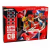 LEAN TOYS parque de estacionamento interativo com lavagem automóvel e oficina – conjunto de bombeiros com 8 carros