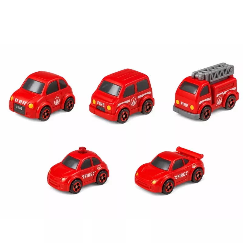 LEAN TOYS parque de estacionamento interativo com lavagem automóvel e oficina – conjunto de bombeiros com 8 carros