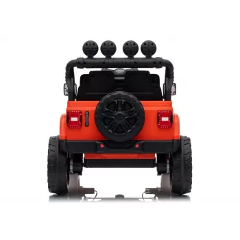 LEAN TOYS Jeep Rubicon DK-JWR558 Veículo a bateria para criança 24V laranja com comando remoto para pais