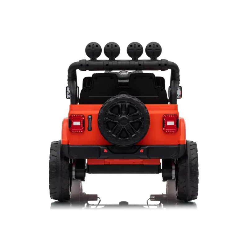 LEAN TOYS Jeep Rubicon DK-JWR558 Veículo a bateria para criança 24V laranja com comando remoto para pais