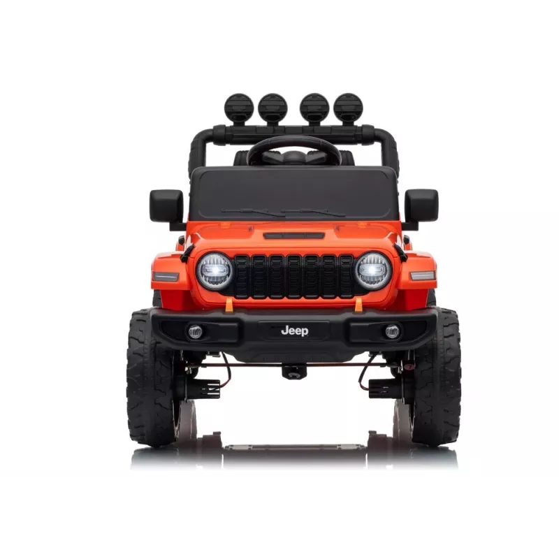 LEAN TOYS Jeep Rubicon DK-JWR558 Veículo a bateria para criança 24V laranja com comando remoto para pais