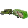 Conjunto de veículo Jeep LEAN TOYS com atrelado de dinossauro rebocável