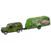 Conjunto de veículo Jeep LEAN TOYS com atrelado de dinossauro rebocável
