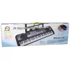 LEAN TOYS Teclado com microfone instrumento musical para crianças Preto