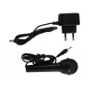 LEAN TOYS Teclado com microfone instrumento musical para crianças Preto
