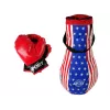 LEAN TOYS Conjunto de Saco de Boxe para Crianças, Mega Conjunto com Luvas, Conjunto de Saco de Boxe 40 cm