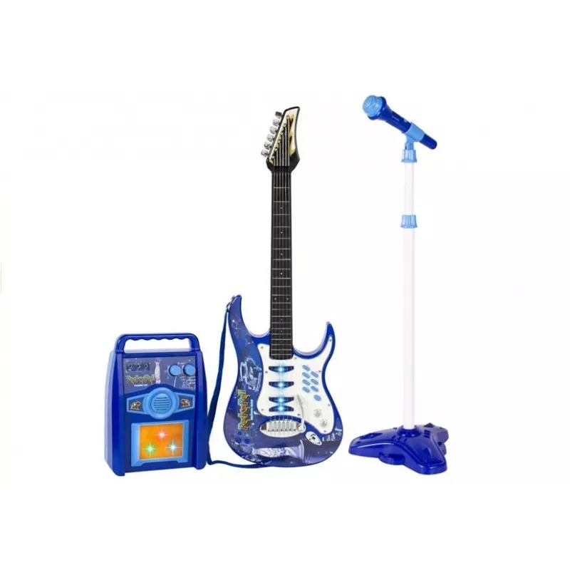 Amplificador de guitarra de brinquedo para criança LEAN TOYS com microfone e entrada MP3 - conjunto de instrumento musical a partir dos 3 anos