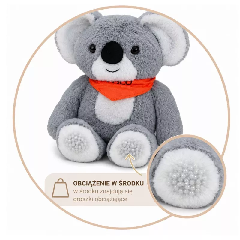 LEAN TOYS Peluche Koala com Peso Mascote Terapêutico 1.3 KG Cinzento 35 cm