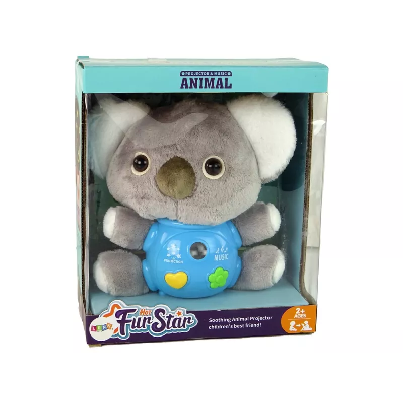 LEAN TOYS Coala Projetor Som Brinquedo Interativo Cinzento