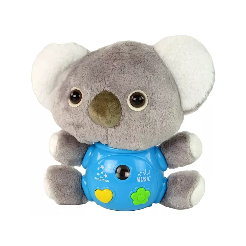 LEAN TOYS Coala Projetor Som Brinquedo Interativo Cinzento