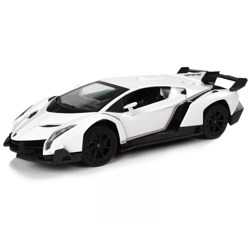 LEAN TOYS Lamborghini Veneno 1:24 Carro Telecomandado, Branco com 2.4GHz e Luzes