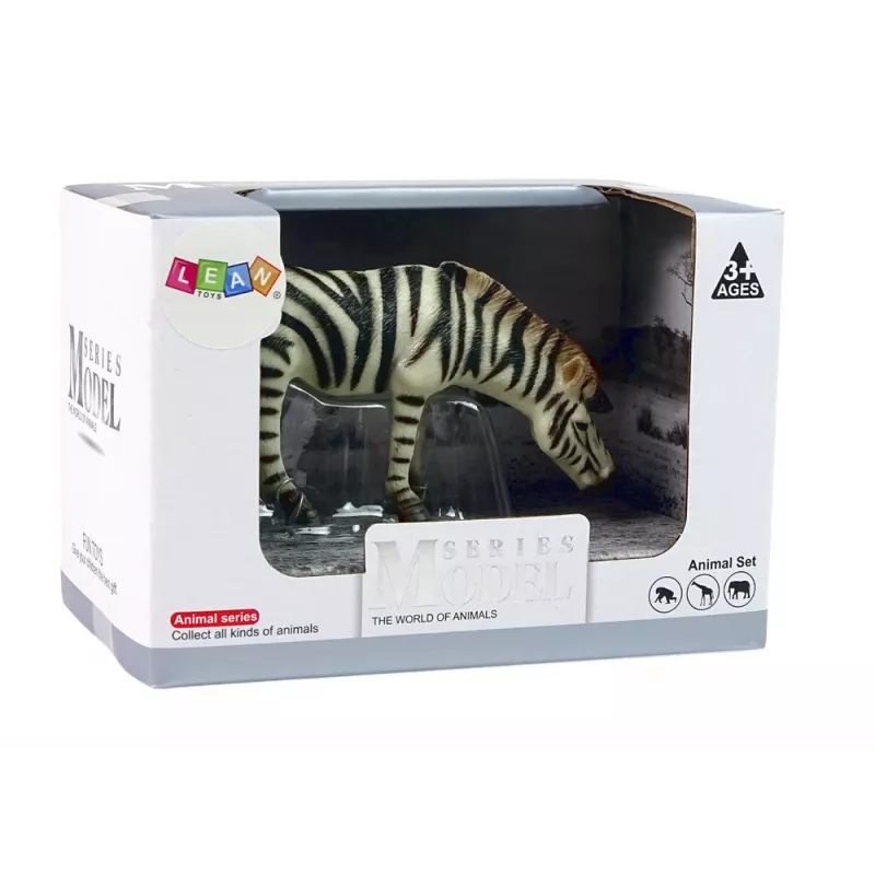 LEAN TOYS Grande Figura de Coleção Zebra Animais do Mundo