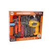 LEAN TOYS Caixa de Ferramentas DIY Grande + Berbequim com Bateria Conjunto de Artesão