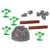LEAN TOYS Conjunto Grande de Figuras Animais Selvagens Safari + Acessórios 34 Elementos