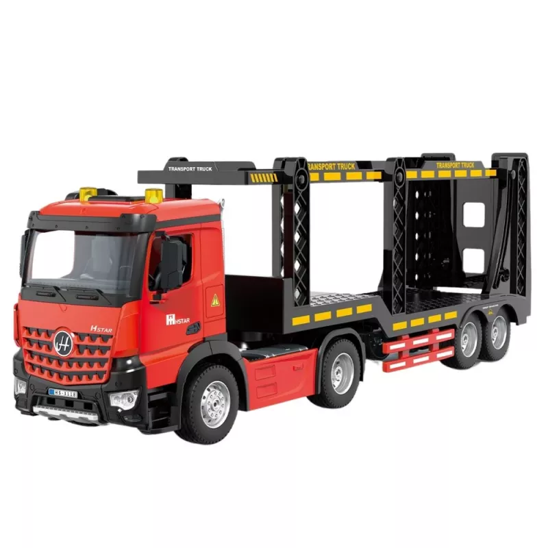 LEAN TOYS Large Lora camião de reboque controlado por rádio RC 2.4G 6CH vermelho