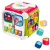 Cubo de aprendizagem multifuncional grande LEAN TOYS com piano, encaixe de formas e tambor – brinquedo de atividades interativo de 6 faces com luzes, sons, labirinto de contas e encaixe de formas