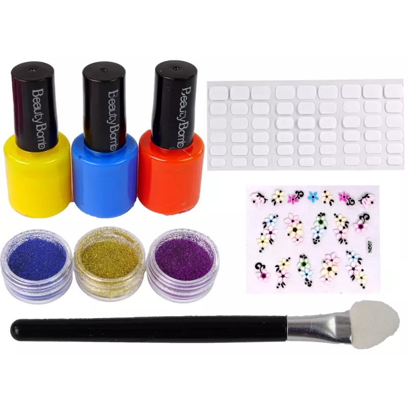 LEAN TOYS Grande Conjunto de Verniz de Unhas Vernizes Autocolantes Separadores de Dedos