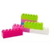Blocos de construção grandes e alongados LEAN TOYS em saco com autocolantes coloridos – 20 peças