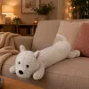West Highland Terrier de peluche grande LEAN TOYS peluche mascote branco 90 cm