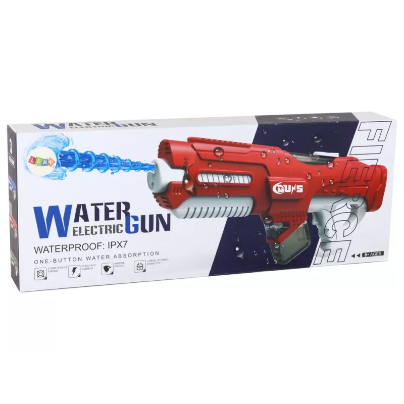 LEAN TOYS Grande pistola de água vermelha 750ml com óculos
