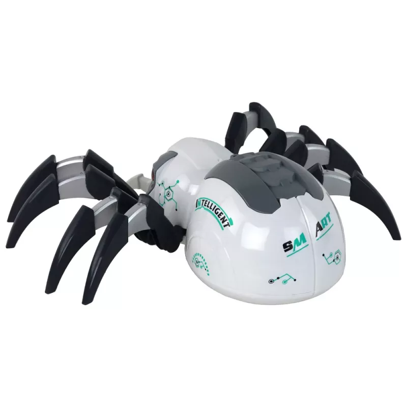 LEAN TOYS Grande aranha RC telecomandada a pilhas, branca e cinzenta