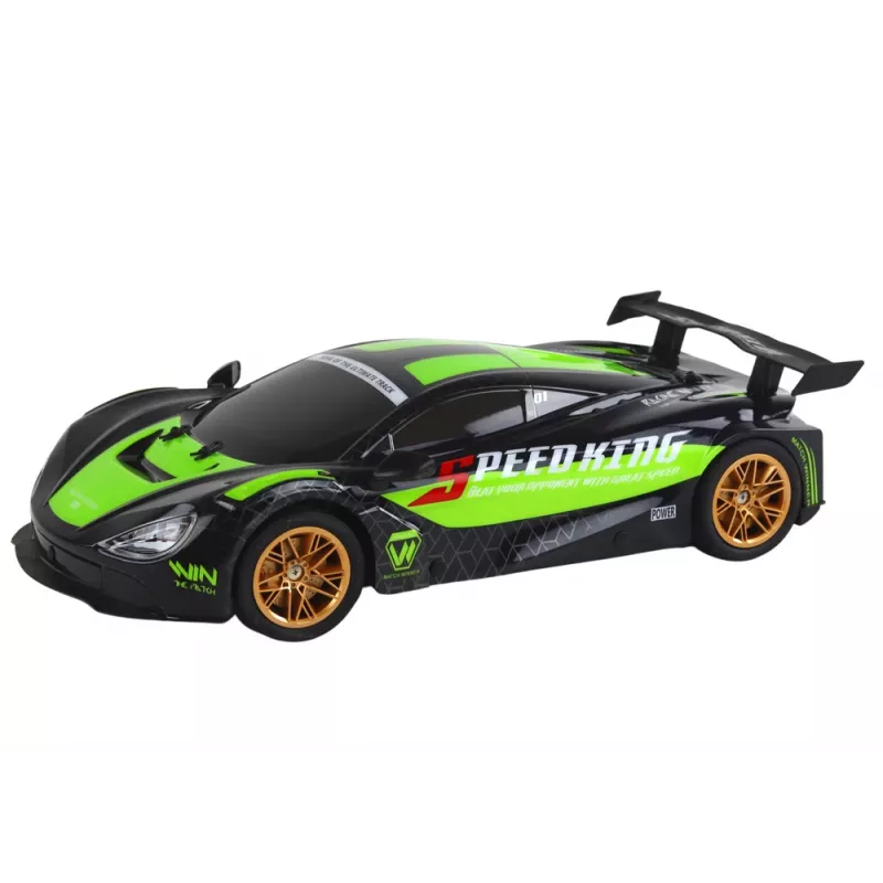 LEAN TOYS Grande carro desportivo telecomandado 1:10 verde e preto