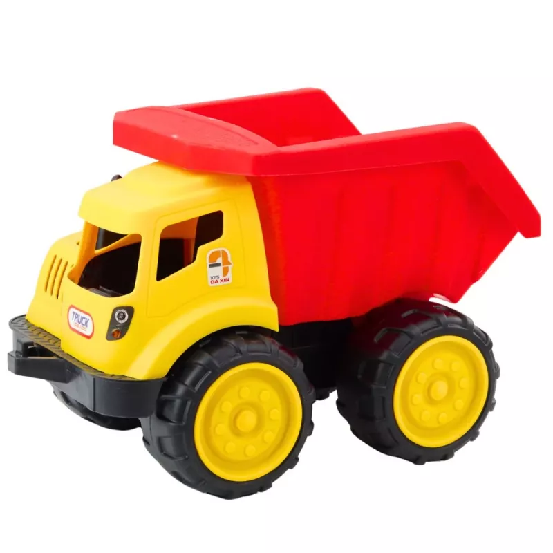 LEAN TOYS camião basculante grande para crianças veículo de construção de areia vermelho-amarelo