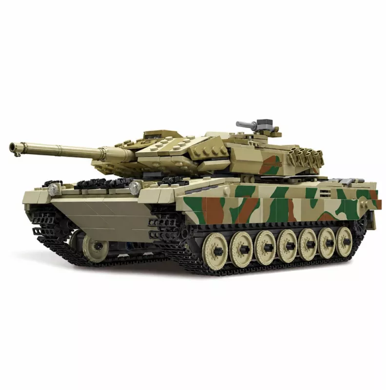 LEAN TOYS Blocos de construção tanque militar Leopard RC com controlo remoto 1100 unid.