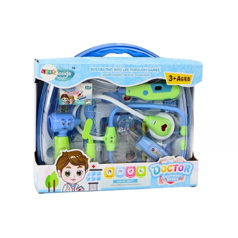 LEAN TOYS Kit médico Little Doctor em mala com luzes azuis e sons
