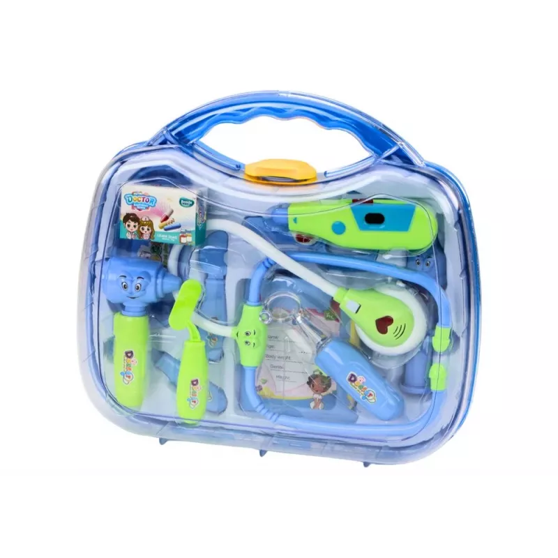 LEAN TOYS Kit médico Little Doctor em mala com luzes azuis e sons