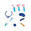 LEAN TOYS Conjunto de Médico Little Doctor's com Carrinho Médico, Raio-X, ECG e Luzes Azul 16 unid.