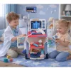 LEAN TOYS Conjunto Pequeno Médico Carrinho Médico Raio-X ECG Luzes Rosa 16 unid.