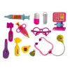 LEAN TOYS Conjunto de pequeno médico em mala rosa Estetoscópio