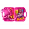LEAN TOYS Conjunto de pequeno médico em mala rosa Estetoscópio