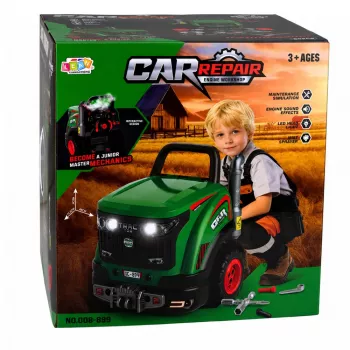 LEAN TOYS Trator desmontável Little Handyman's com luzes, sons e vapor