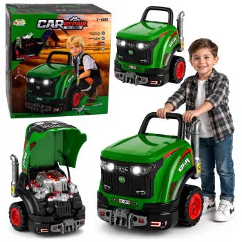 LEAN TOYS Trator desmontável Little Handyman's com luzes, sons e vapor
