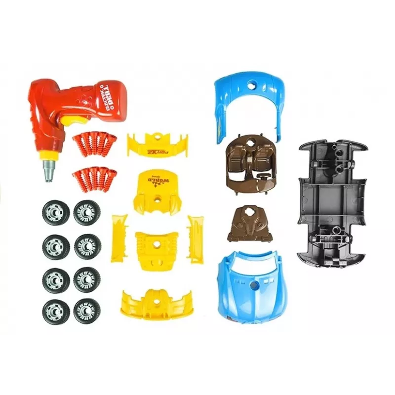 LEAN TOYS Conjunto Pequeno Mecânico: Carro Desmontado, Chave de Fendas, Luzes, Sons