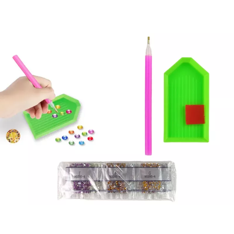LEAN TOYS conjunto de autocolantes de bordado diamante lhamas animais mosaico