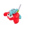 LEAN TOYS Bastão Empurrador Luminoso Caranguejo Vermelho Música